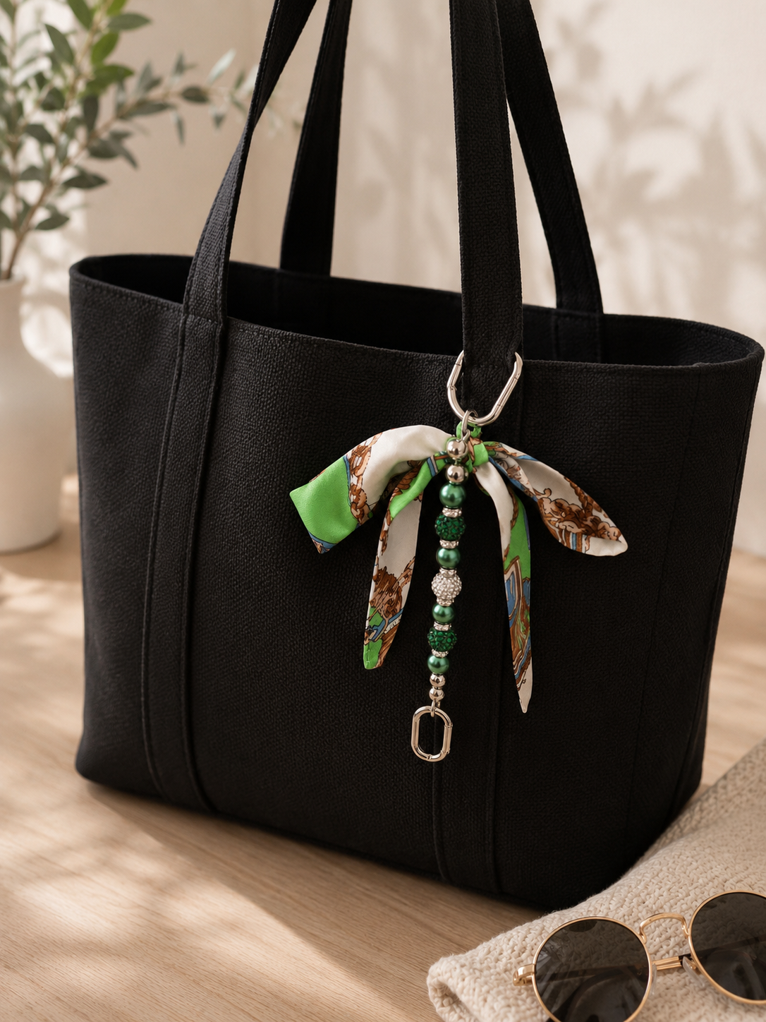 style edit emerald glow bag charm
